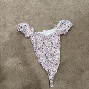 Floral free people bodysuit
